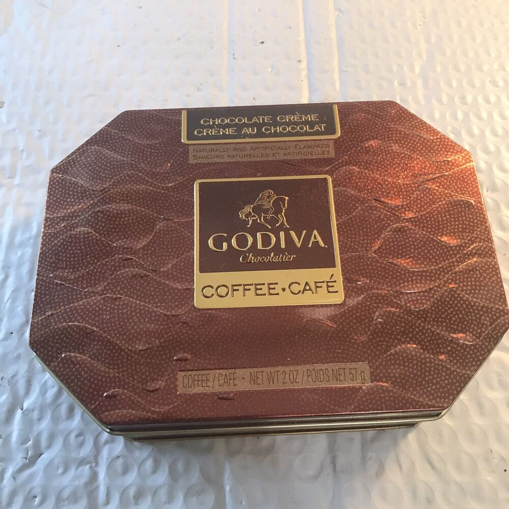 Godiva Chocolatier Coffee-Cafe Collectable Tin Can!
